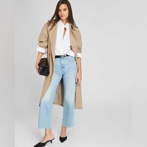 Mother Denim The Rambler High Waisted Fray Hem Ankle Jean color: chill pill